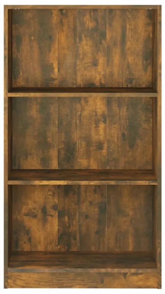 füstös tölgy színű szerelt fa könyvszekrény 60 x 24 x 109 cm