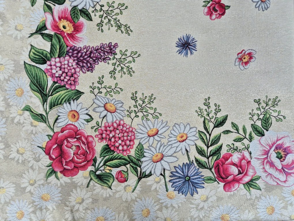 Nagy Abrosz 140x260 cm gobelin Mintaválaszték réti virágokkal