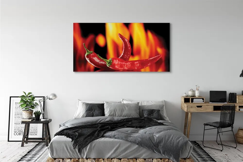 Canvas képek csípős paprika 140x70 cm