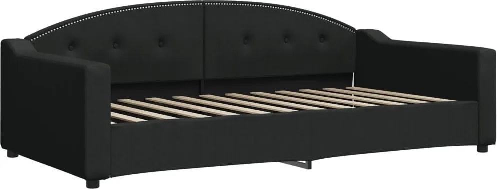 vidaXL fekete szövet kanapéágy 100 x 200 cm