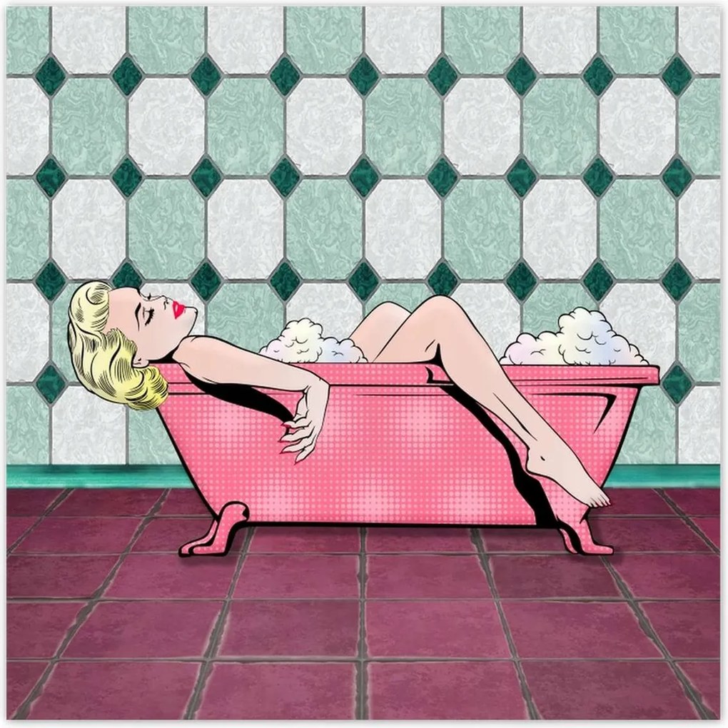 Poszterek 100x100 Marylin Monroe a kádban