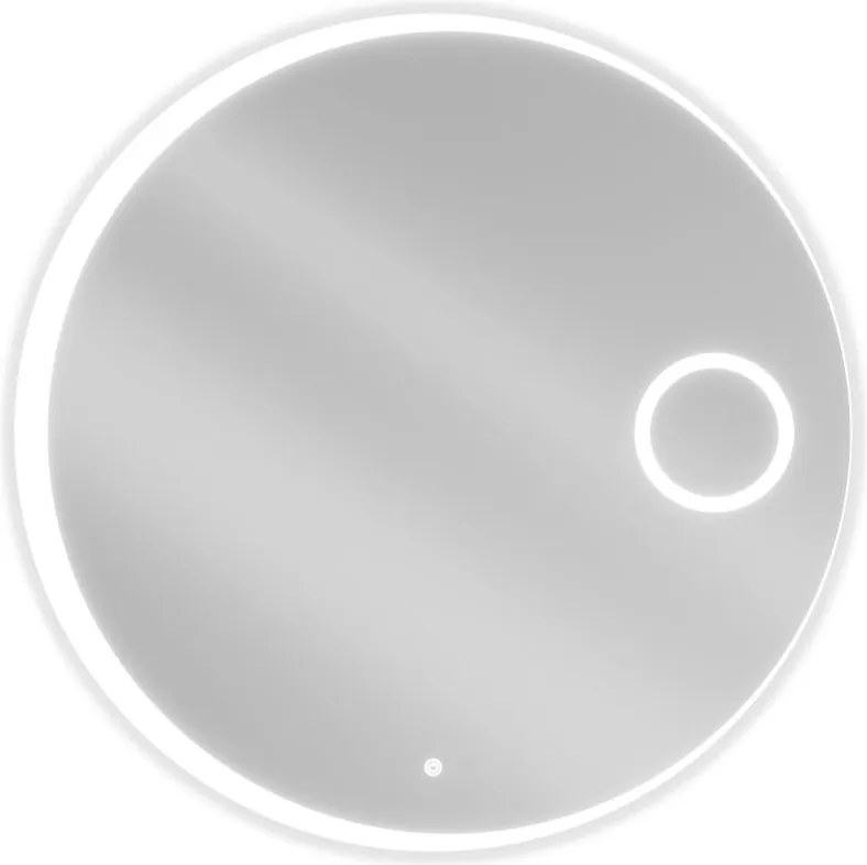 Mexen Ella megvilágított fürdőszobai tükör kozmetikai tükörrel, kerek 90 cm, LED 6000K, páramentes - 9811-090-090-611-00