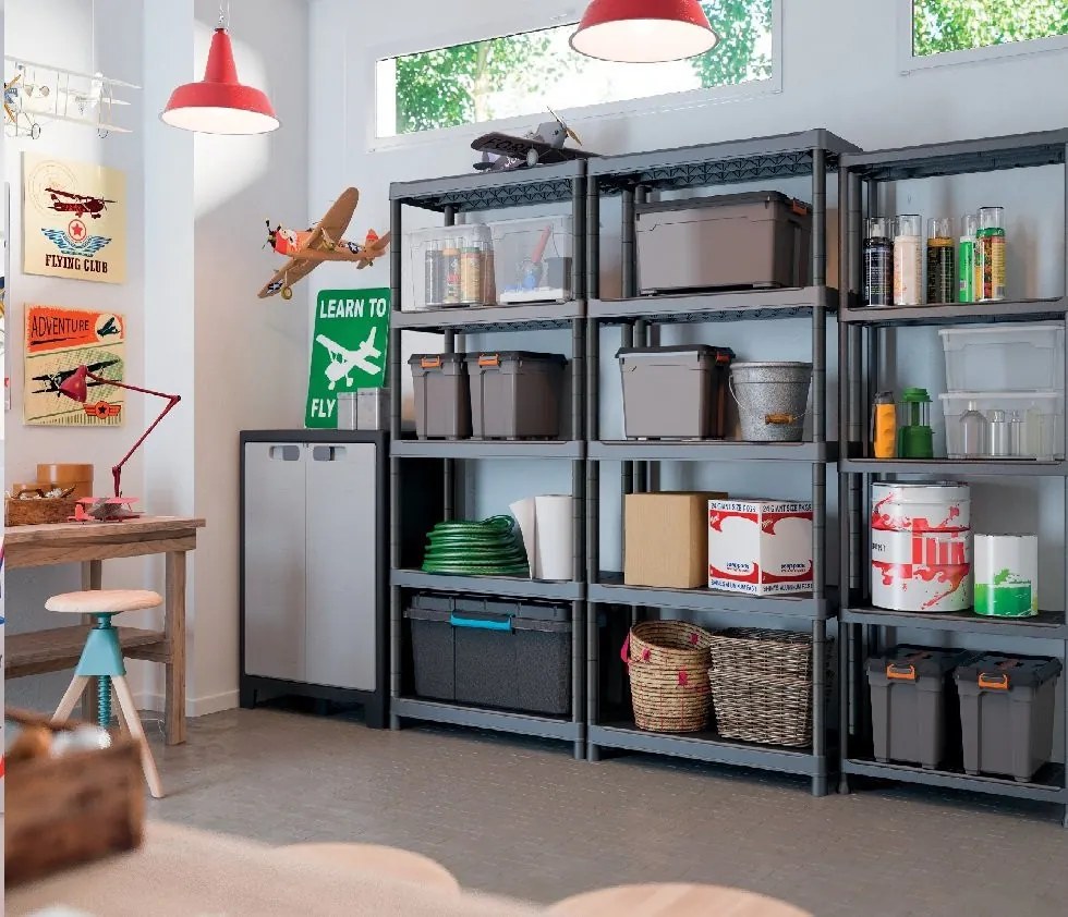 Keter Műanyag 5 állítható polccal 300kg teherbírás