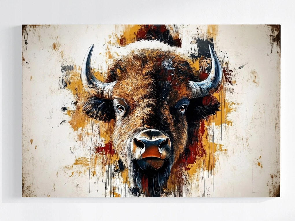 Poszter Bölény Fej Modern Design Loft 60x40