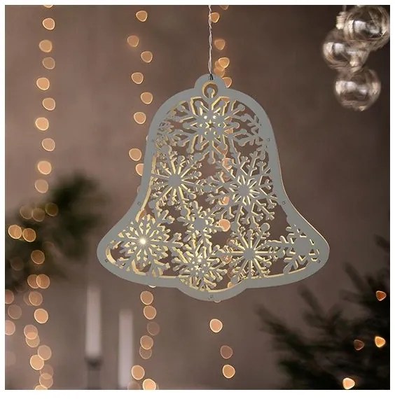 Solight 1V296 - LED karácsonyi dekoráció 9xLED/2xAA meleg fehér harangocska