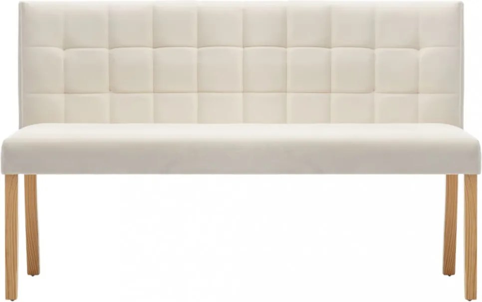 krémszínű bársony pad 140 cm