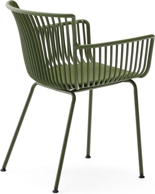 Sötétzöld fém kerti szék Surpika – Kave Home