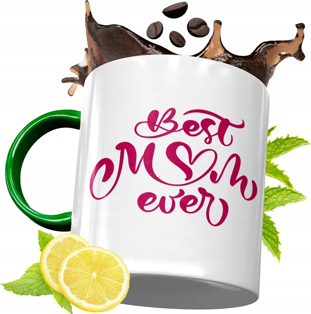 Zöld Bögre Anyukáknak Születésnapi Ajándék fényképes nyomtatással