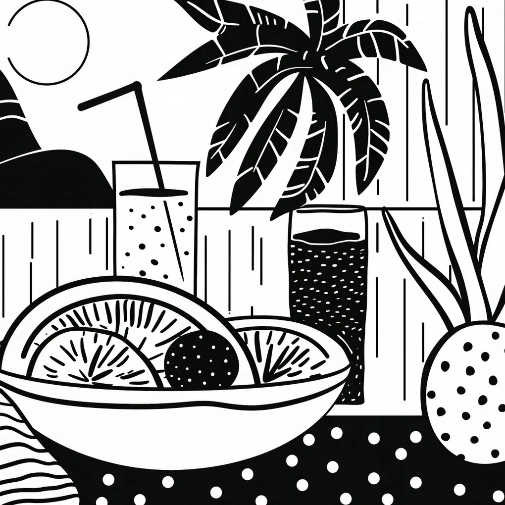 Poszter 50x50cm Trópusi játék