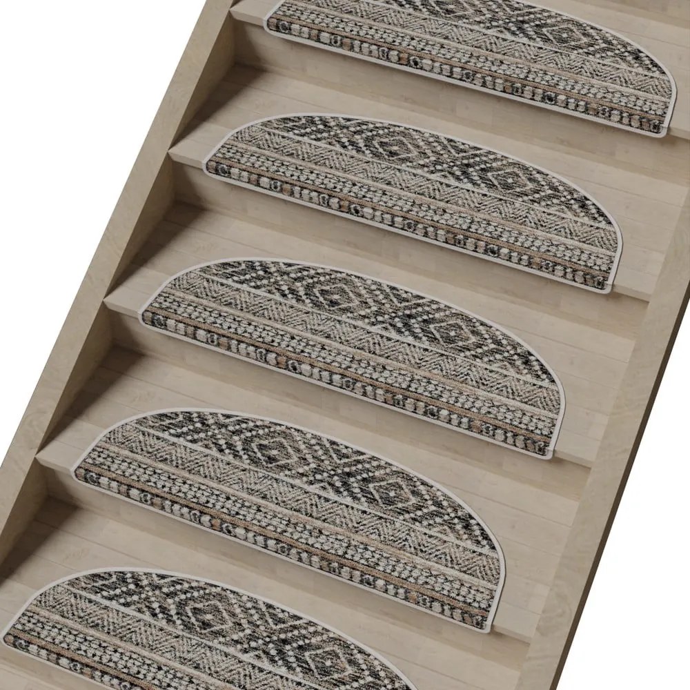 Lépcsőszőnyeg szett 16 db-os 20x65 cm Cottage Warmth – Vitaus