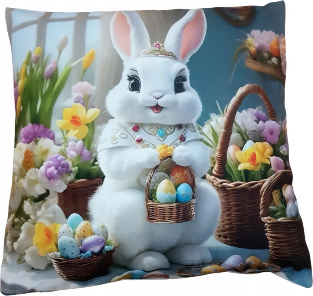 Húsvéti Díszpárnahuzat 45X45 CM Karácsonyi Nyuszi