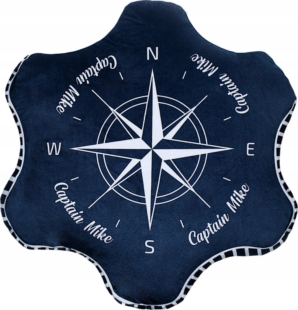 Díszpárna sötétkék tengeri 40cm dekoratív