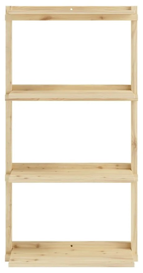 Natúr színű borovi fenyő fali könyvespolc 66x127 cm Groove – Karup Design