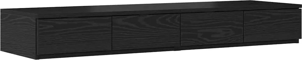 vidaXL Ágyfiókok fiókkal Fekete tölgy 120 x 36,5 x 16,5 cm Faanyag