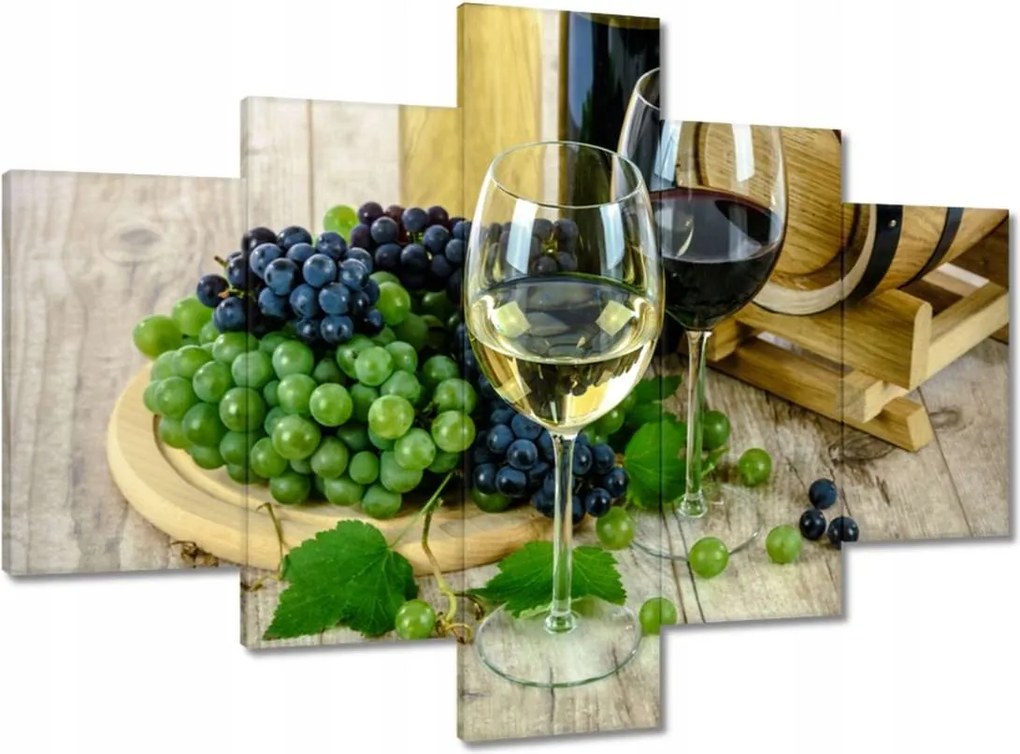 Vászonkép 100x70 Fehér szőlőbor