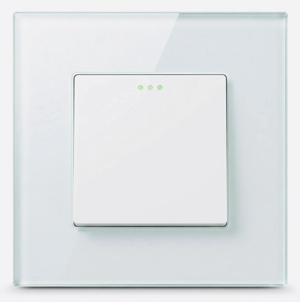 Keresztkapcsoló szimpla fali fehér Luuna kerettel