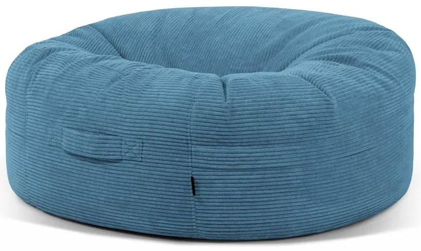Kék kordbársony babzsákfotel Roll 135 – SLOWDOWN