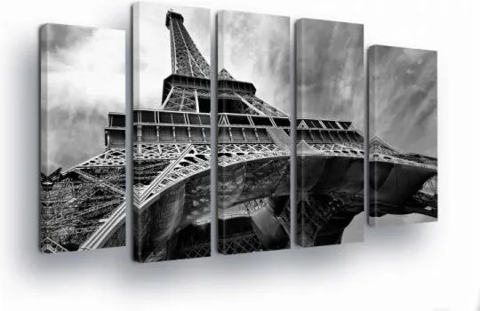 Vászonkép 150x100 Eiffel-torony Párizs Franciaország építészet monokróm