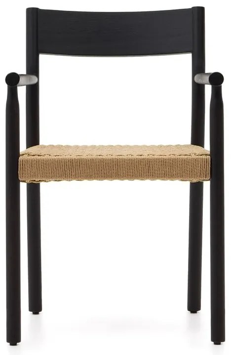 Fekete-natúr színű tölgyfa étkezőszék Yalia – Kave Home