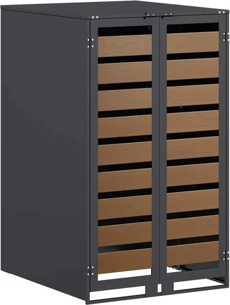 vidaXL Hulladékgyűjtő tároló gázliftinges fedéllel 240L-es kukához