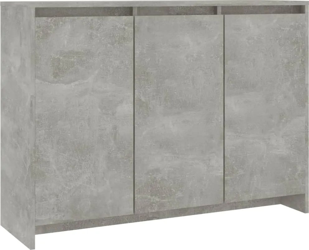 vidaXL betonszürke szerelt fa tálalószekrény 102 x 33 x 75 cm