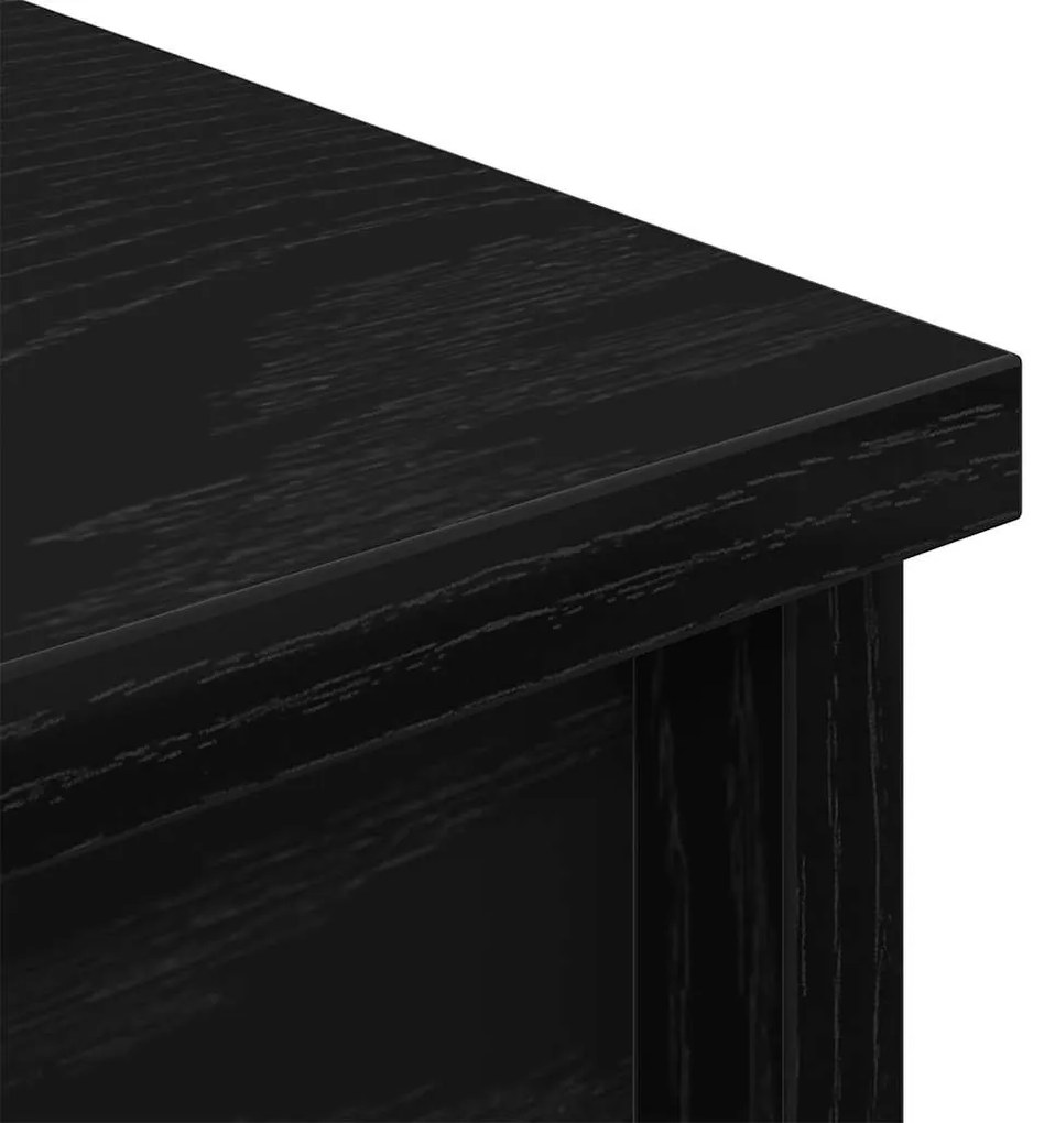 fekete tölgy szerelt fa magasszekrény 70 x 35 x 180 cm