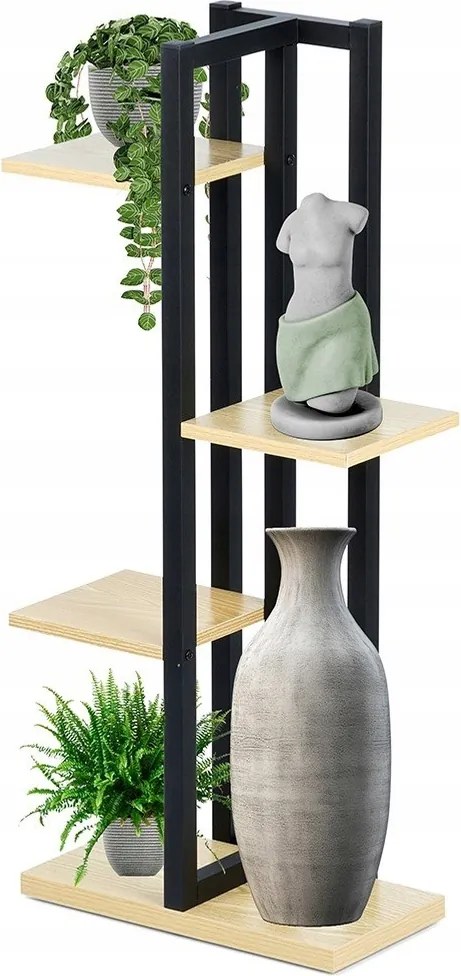 Virágágyás 4 Szintes Emeletes Fém Virágtartó Állvány Növények Virágok