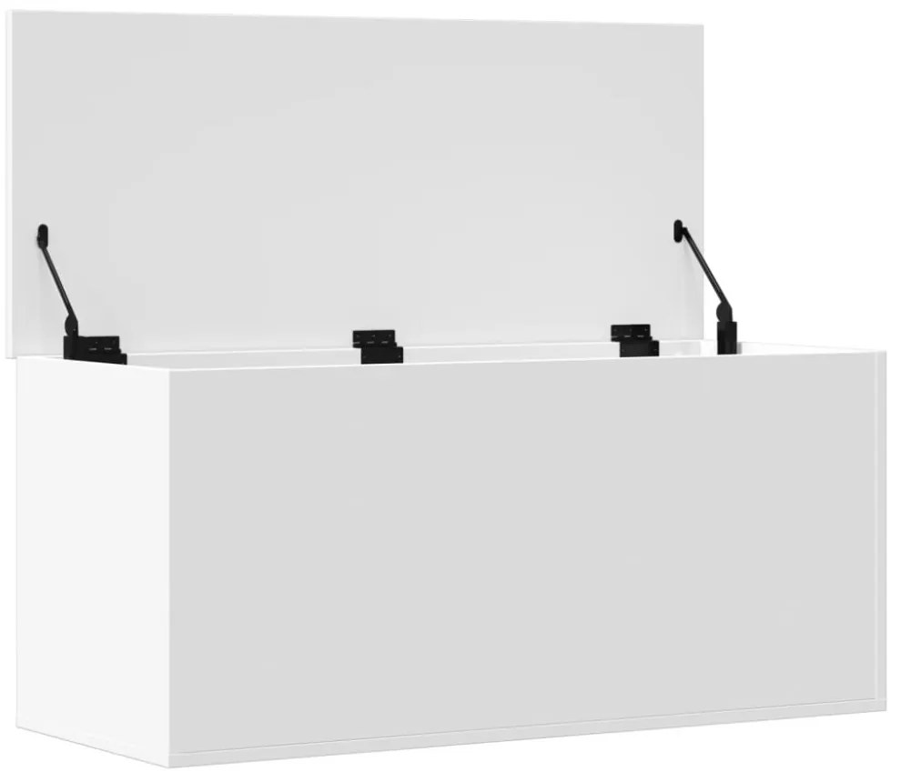 fehér szerelt fa tárolóláda 100x42x46 cm