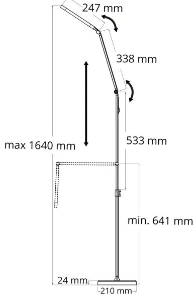 LED Dimmelhető érintős állólámpa FERRARA LED/13W/230V 3000/4000/6000K