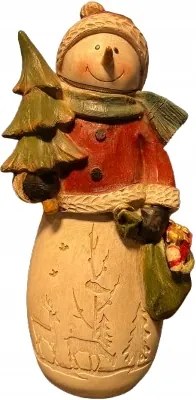 Dekoratív hóember fával