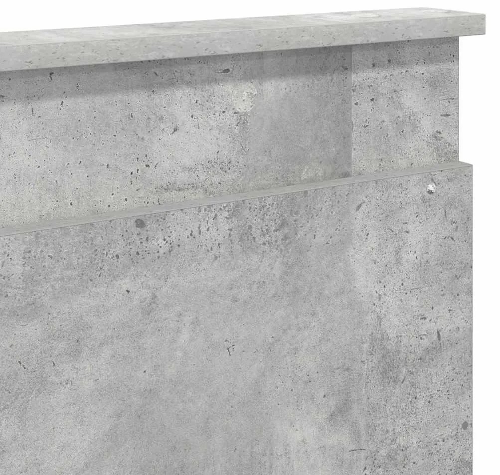 Fejtámla fejtámlával Beton Szürke 180 cm Faanyag