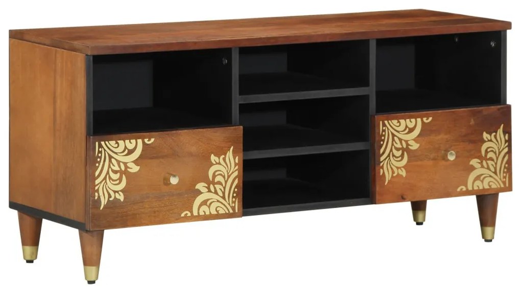 TV Szekrény 100x33x46 cm Tömör Mangófából