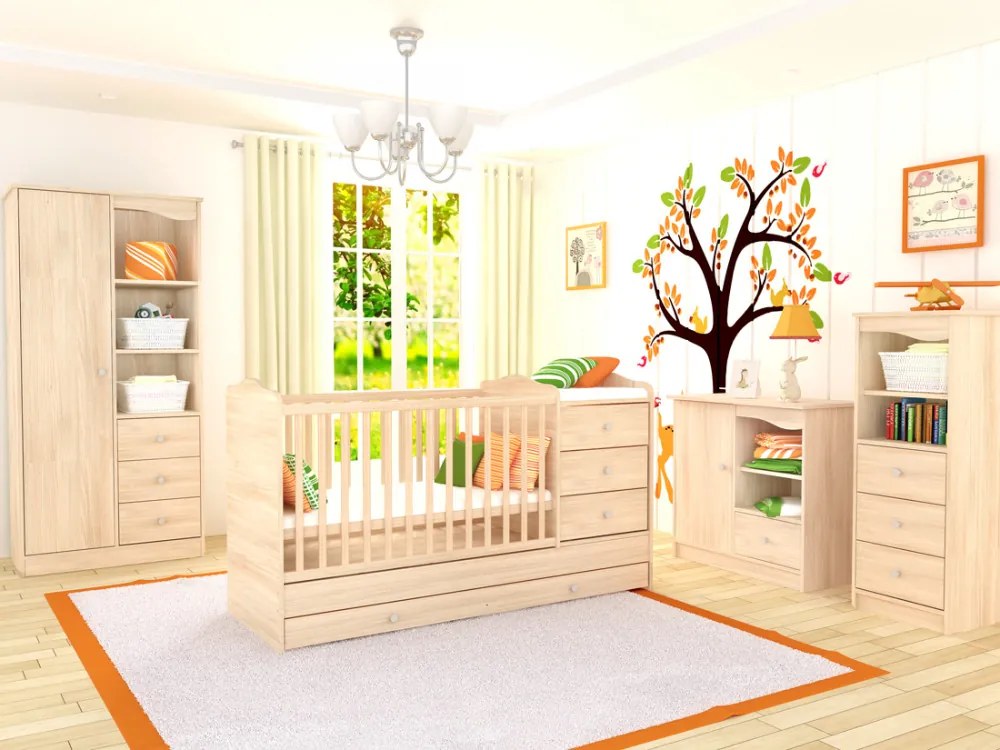 70-Es Pelenkázószekrény Borostyán