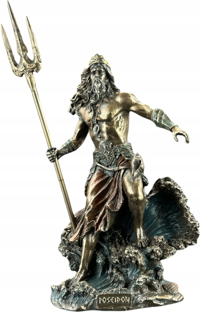 Figura Görög tengeri isten Poszeidón a hullámokon Veronese szigony WU77315A4