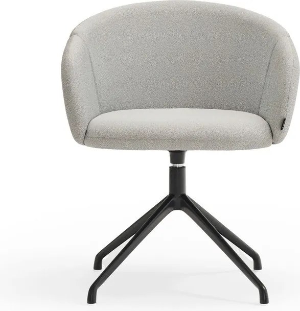 Világosszürke kárpitozott karfás étkezőfotel Add – Teulat