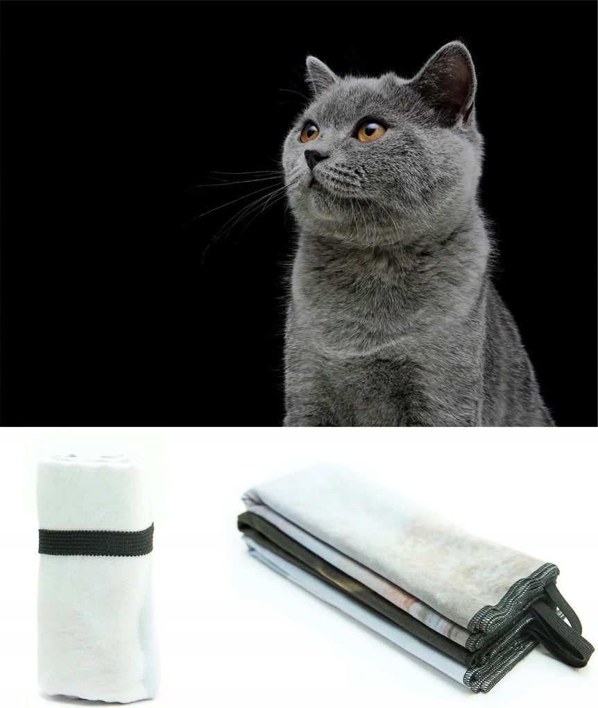 Mikroszálas Törölköző Macskával ajándék 50x70