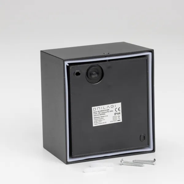 Brilagi-LED kültéri fali lámpa szenzorral TERNI LED/12W/230V fekete IP44