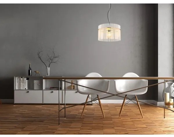 Globo 15698HM - Csillár zsinóron GORLEY 1xE27/60W/230V átm. 40 cm arany