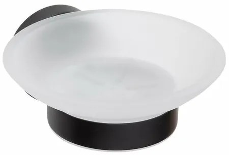 SAPHO XB800 X-round fekete szappantartó, tejüveg,fekete