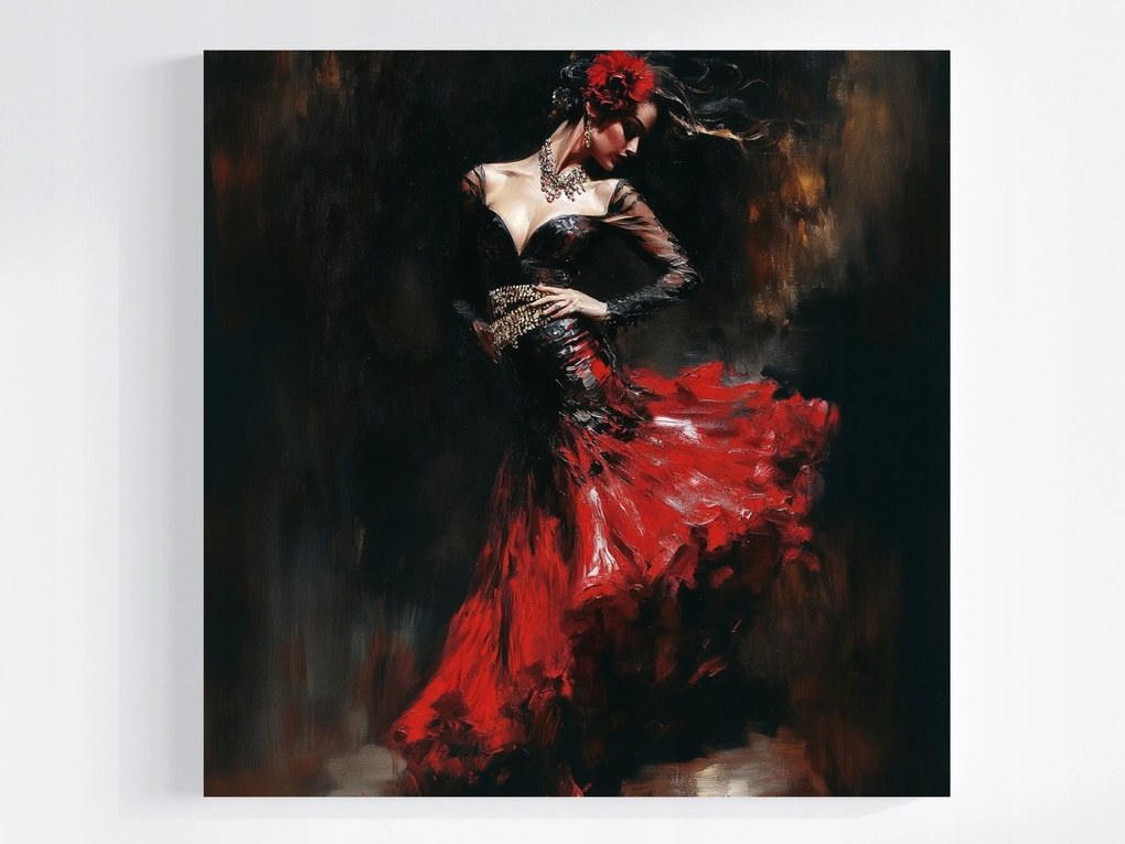 Vászonkép Canvas Tánc Nő Spanyolország Flamenco Zene 80x80