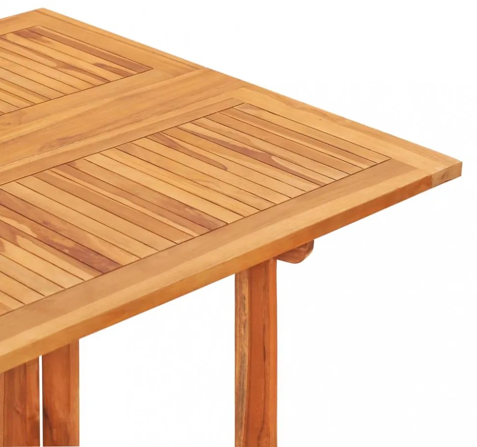 7 részes kültéri összecsukható tömör tíkfa étkezőgarnitúra