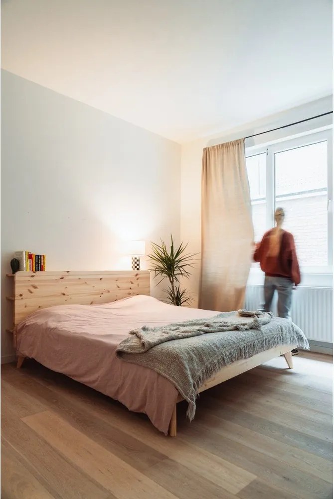 Borovi fenyő franciaágy ágyráccsal 180x200 cm Retreat – Karup Design