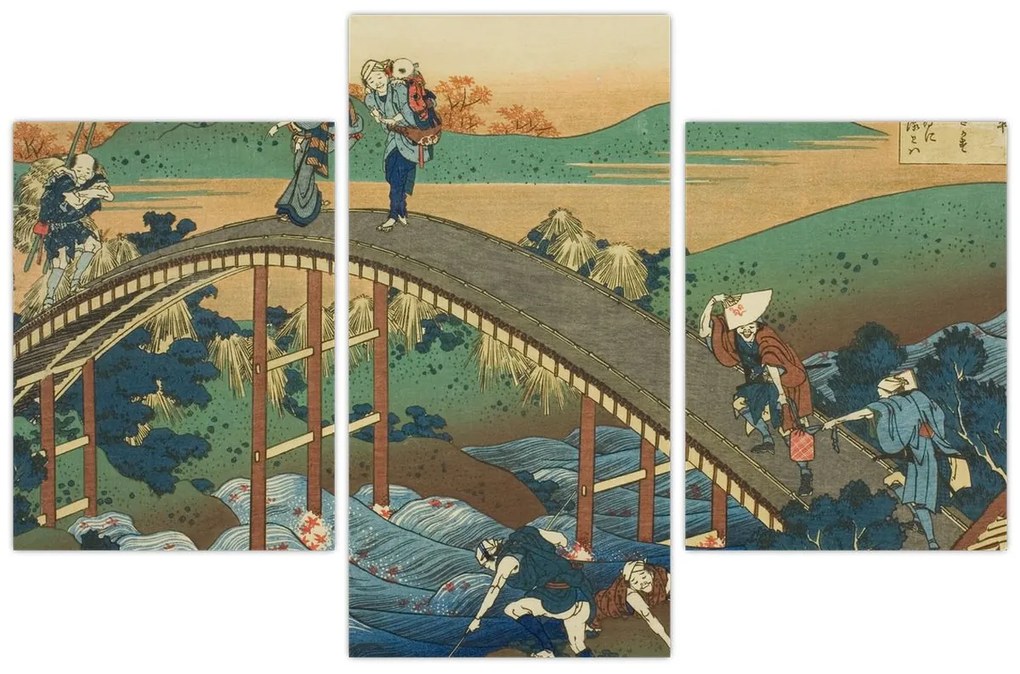Kép - Katsushika Hokusai, Ariwara no Narihirafrom the series One Hundred, Poems Explained by the Nurse (Hyakunin isshu uba ga etoki), reprodukciók (90x60 cm)