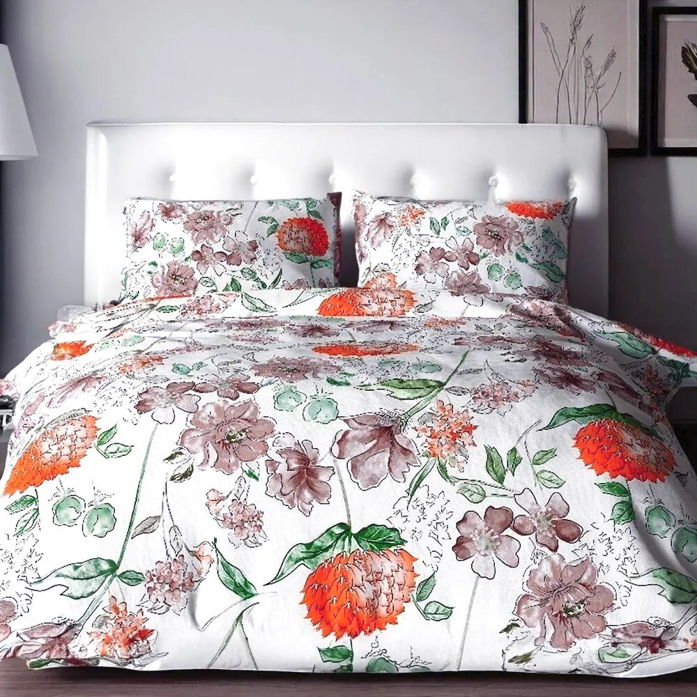 Krepp pamut ágynemű Homa TORRY ART ORANGE 2 részes 140x200 cm