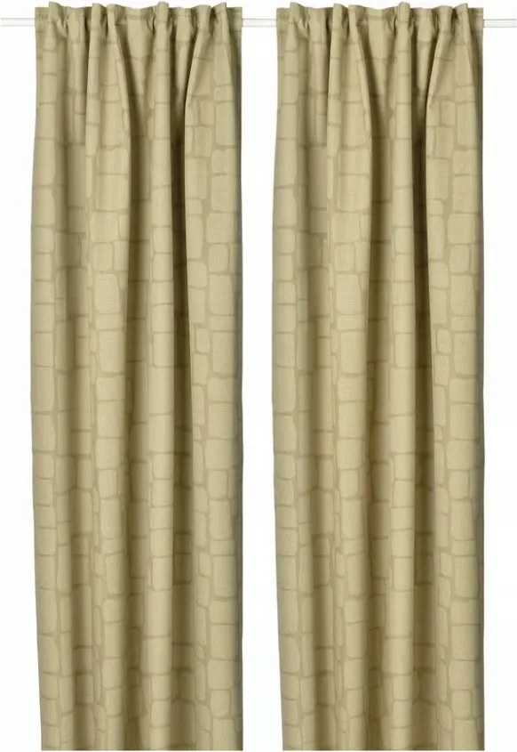 Ikea Lonnstavmal Sötétítő függöny, világos olívazöld/szalagos, 145x300 cm