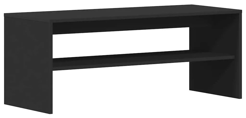 fekete forgácslap TV-szekrény 100 x 40 x 40 cm