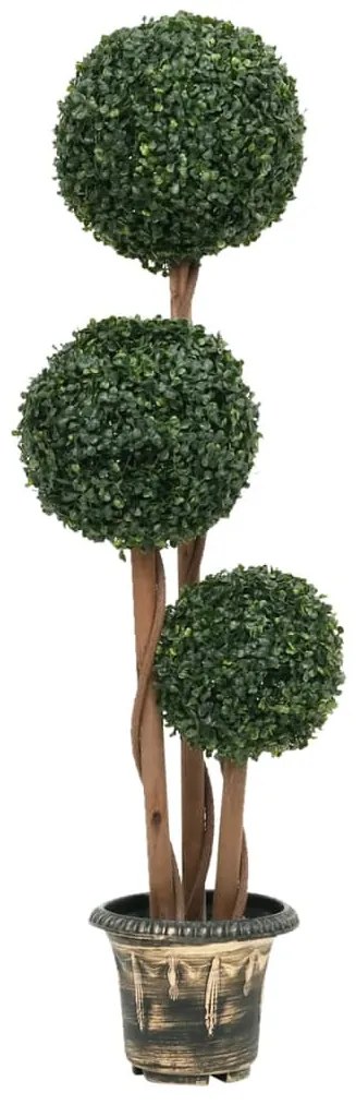 zöld gömbalakú cserepes műpuszpáng 119 cm