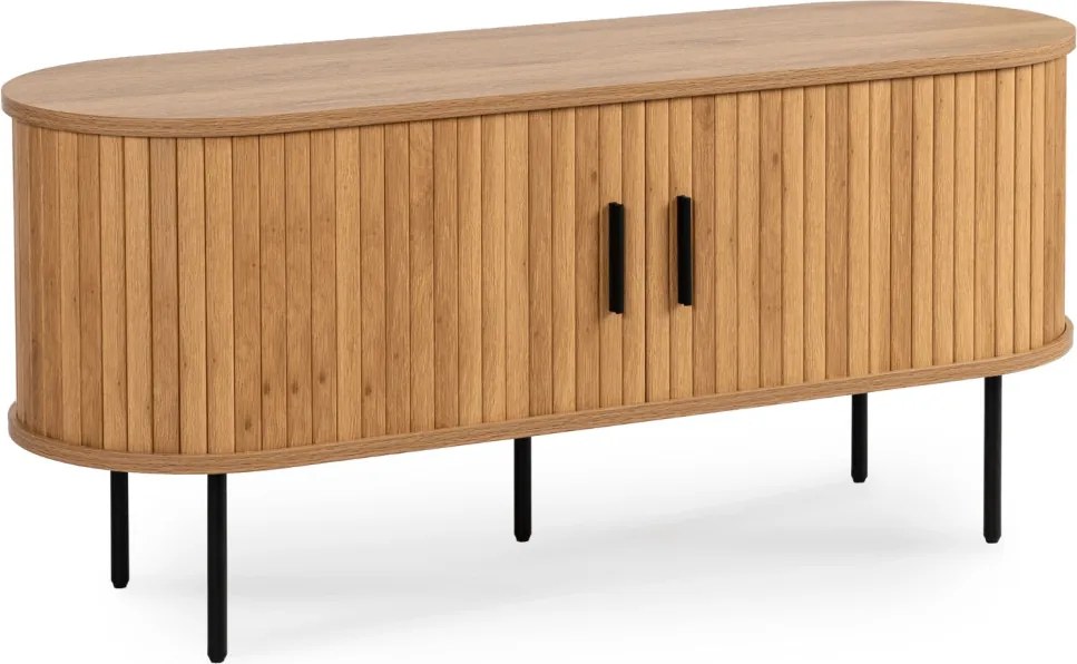 TV-szekrény 120 cm, 2 ajtóval, tölgy TRISH