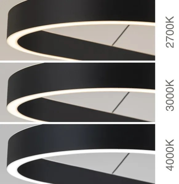 Orion - CARRARA kábellel függesztett LED csillár LED/80W/230V 2700/3000/4000K fekete