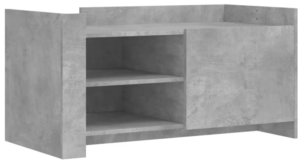 Betonszürke szerelt fa dohányzóasztal 100 x 50 x 50 cm